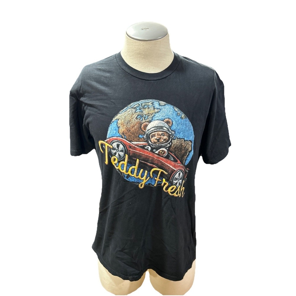 Teddy Fresh T Shirt Mens Large Black Short Sleeves
